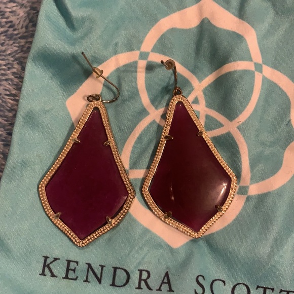 Kendra Scott Alexandra purple jade earrings - Picture 6 of 6